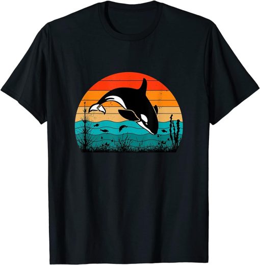 Retro Vintage Whale Orca Squad Orca Squad Whale Sea Animal T-Shirt