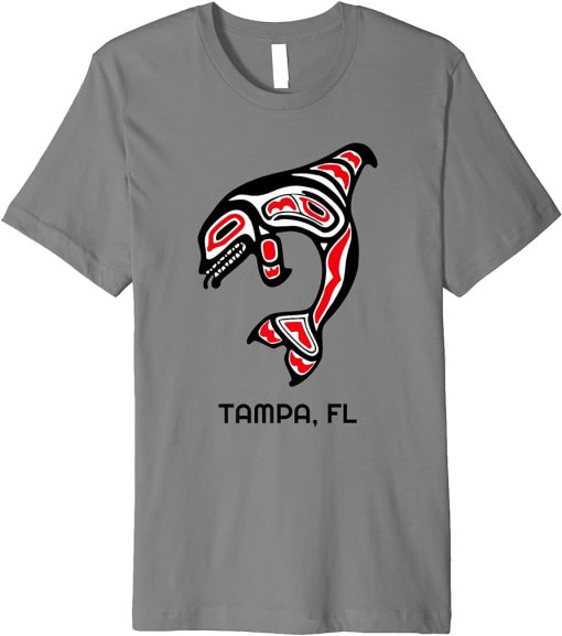 Tampa FL Native American Indian Orca Killer Whales Premium T-Shirt