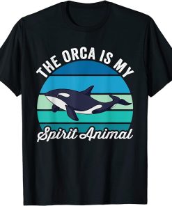 The Orca Is My Spirit Animal Vintage Kids Women Men Whale T-Shirt