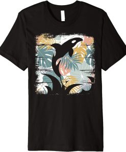 Hawaii Tropical Summer Vacation Exotic Nature Hibiscus Orca Premium T-Shirt